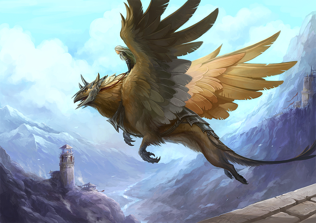 1024x724 Griffin By Sandara - Gryphon Painting