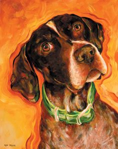 236x296 German Shorthaired Pointer Gsp Art Print Canvas Sketches - Gsp Painting