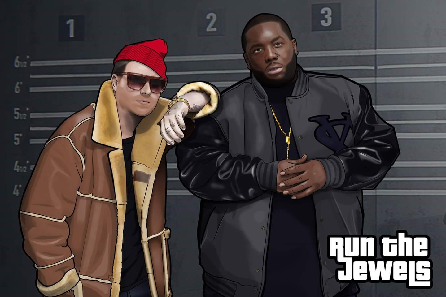 1440x960 Quick Digital Painting Of Run The Jewels In The Gta Style Gtav - Gta Painting