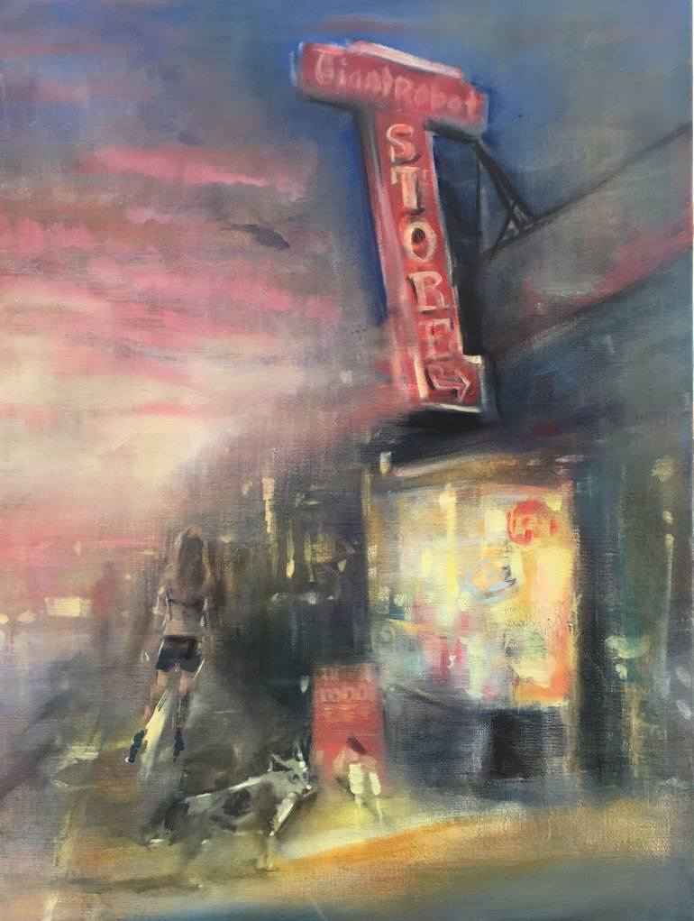 770x1021 Saatchi Art Giant Robot (Sawtelle) Painting By Gregg Chadwick - Gta Painting