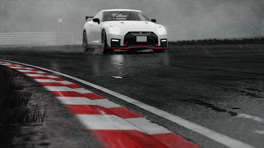 900x506 Nissan Gtr In The Rain - Gtr Painting
