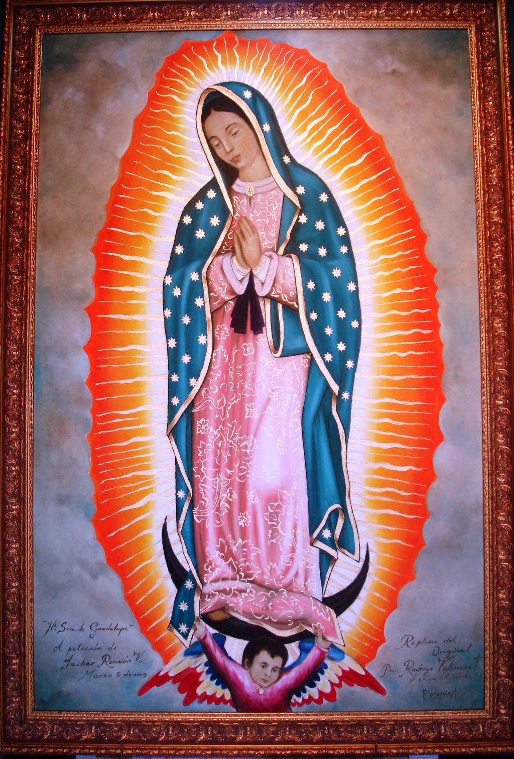 1024x1511 Virgen De Guadalupe Angel Rodrigo Valencia Toro - Guadalupe Painting