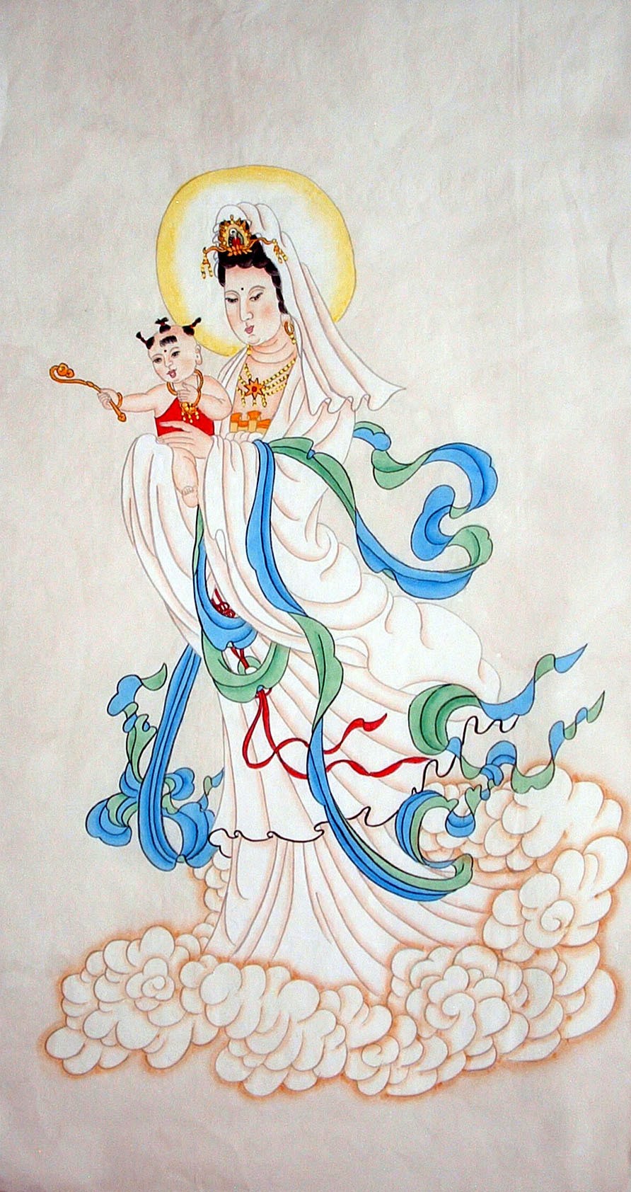892x1684 Chinese Guanyin Painting - Guan Yin Painting