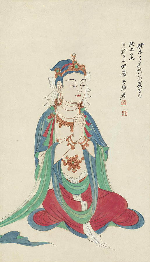 515x900 Guanyin Painting By Zhang Daqian - Guanyin Painting