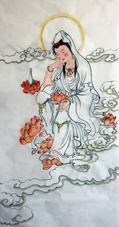 236x450 Kuan Yin Kuan Yin, Goddess Of Compassion Tattoo - Guanyin Painting