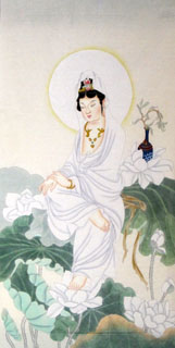 161x320 Page 2 Chinese Kuan Yin Paintings, China Kuan Yin Art Scrolls - Guanyin Painting