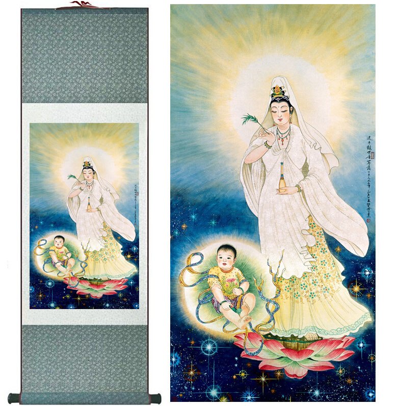 783x796 Religion Painting Traditional Art Portrait Painting Home Office - Guanyin Painting