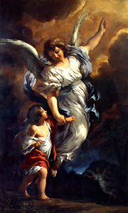 180x300 The Guardian Angel 1656 Italian Painting By Pietro Da Cortona - Guardian Angel Painting