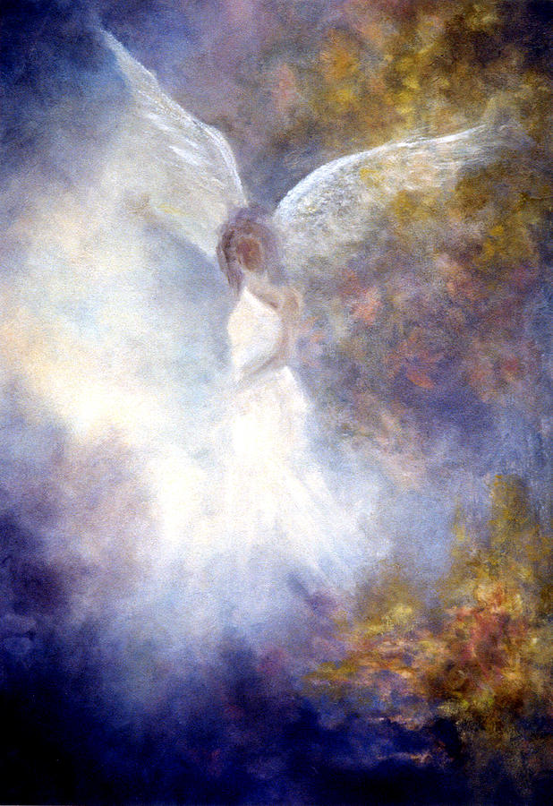 618x900 The Guardian Painting By Marina Petro - Guardian Angel Painting
