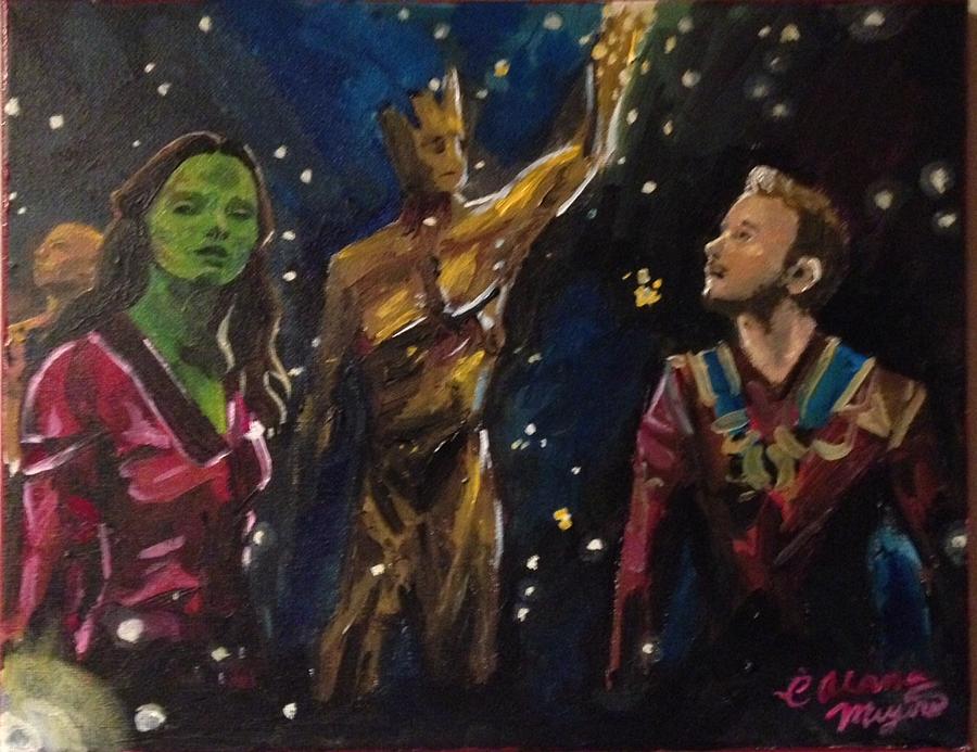 900x693 Guardians Of The Galaxy Painting By Alana Meyers - Guardians Of The Galaxy Painting