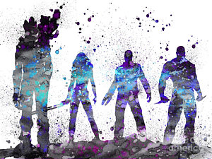 300x225 Guardians Of The Galaxy Painting By Watercolor Girl - Guardians Of The Galaxy Painting
