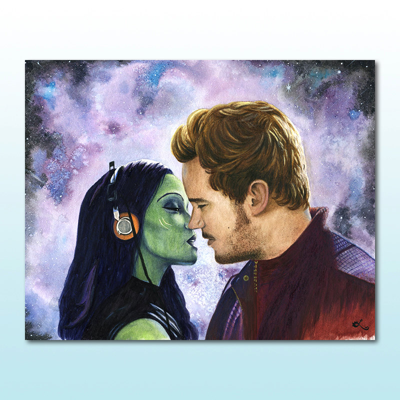 800x800 Guardians Of The Galaxy Print Watercolor Painting Star Lord - Guardians Of The Galaxy Painting