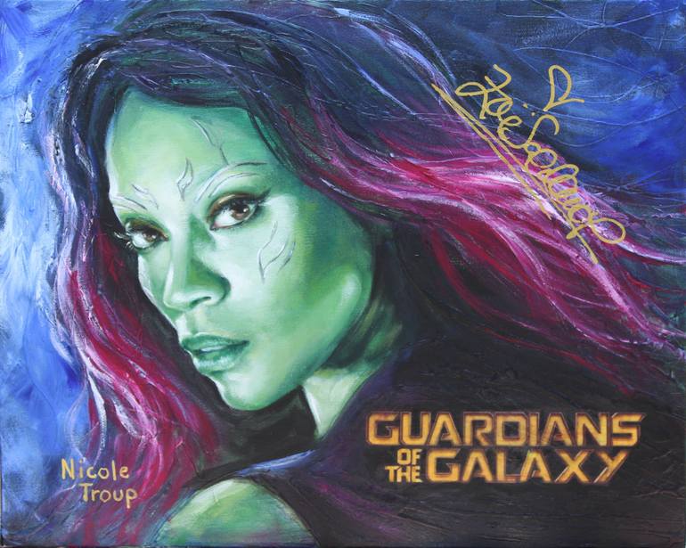 770x615 Saatchi Art Actress Zoe Saldana Guardians Of The Galaxy - Guardians Of The Galaxy Painting