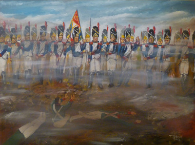 400x297 Historic Paintings, Napoleonic Paintings, Tal Dibner - Guards Painting