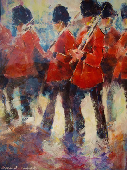 413x550 London Guards Marching On Parade - Guards Painting