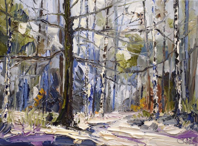 770x568 Saatchi Art Birch Guards Painting By Sonja Brussen - Guards Painting