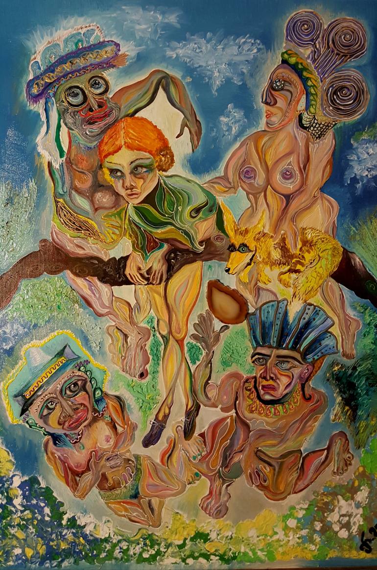 770x1163 Saatchi Art Childhood Guards Painting By Eka Rukhadze - Guards Painting