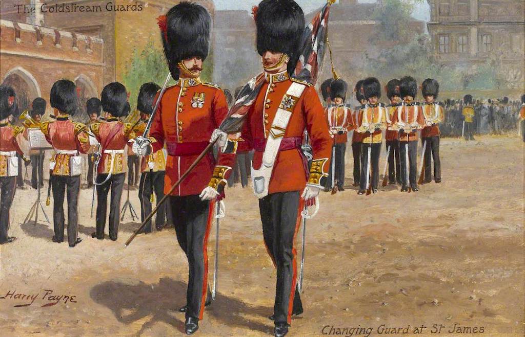 1024x659 The Coldstream Guards Changing Guard - Guards Painting
