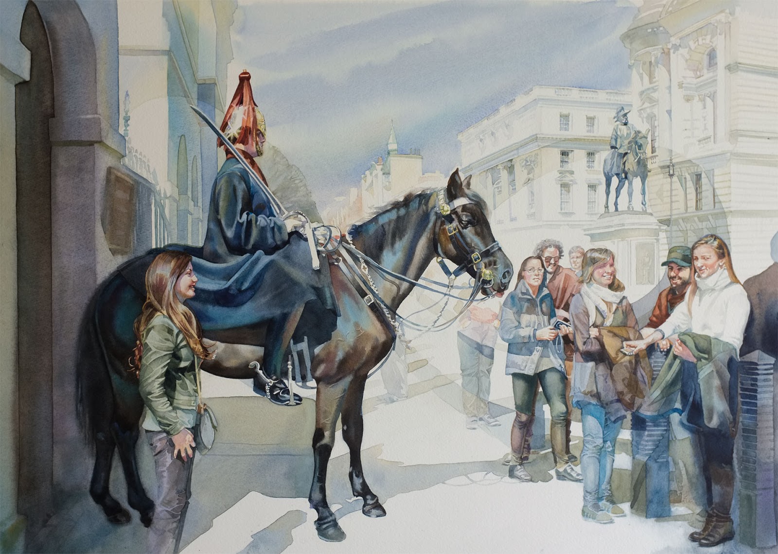 1600x1140 Gilly Marklew Watercolour Artist And Tutor My Latest Painting - Guards Painting