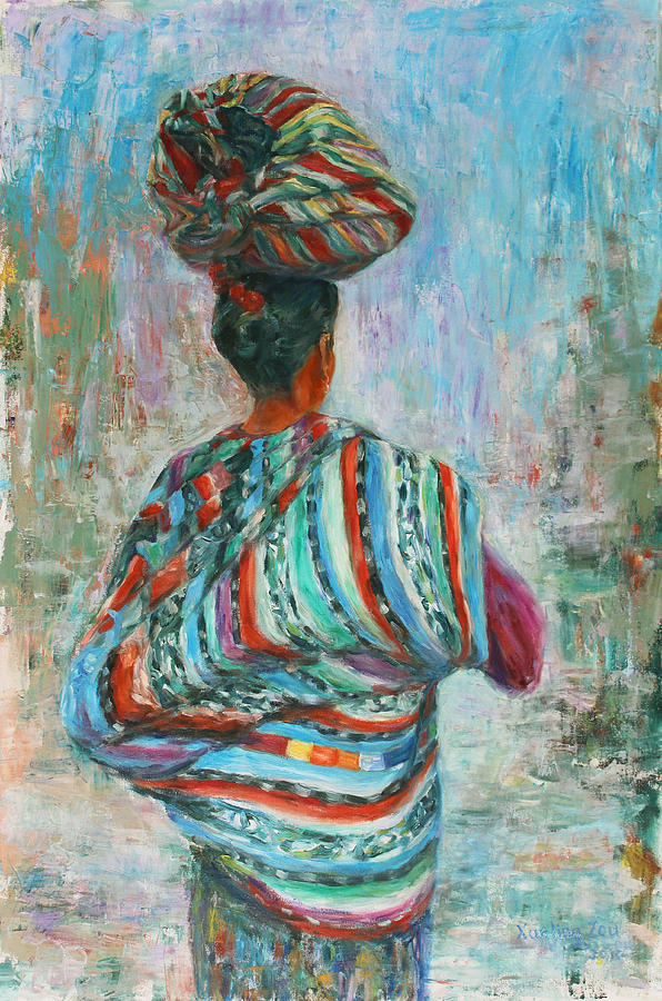 596x900 Guatemala Impression I Painting By Xueling Zou - Guatemala Painting