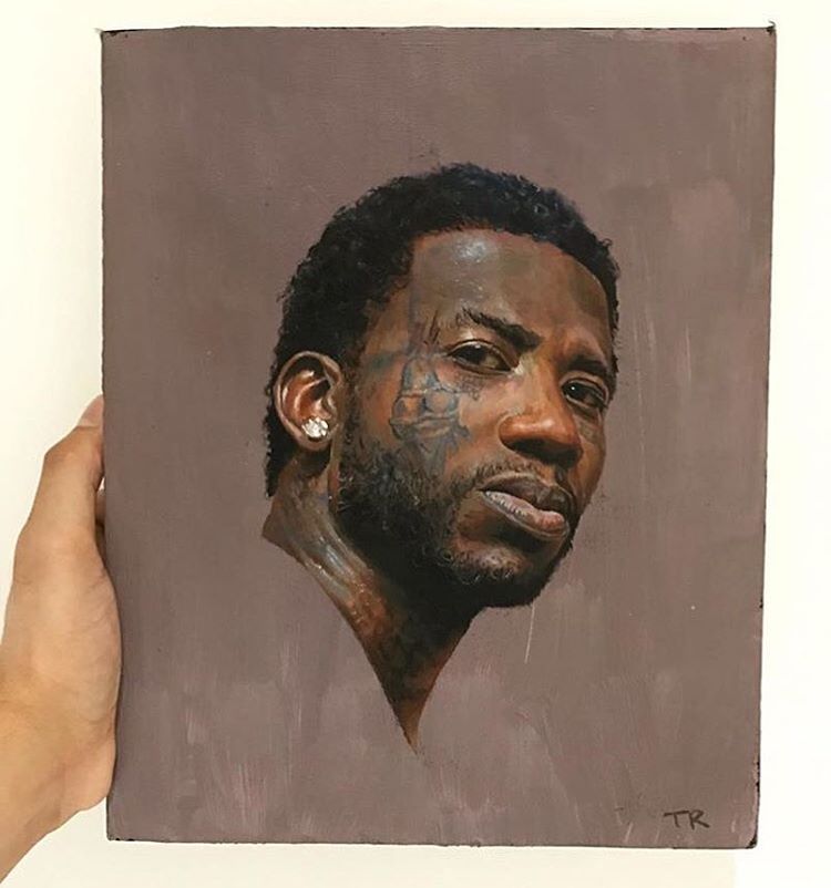 750x802 Support Black Art - Gucci Mane Painting