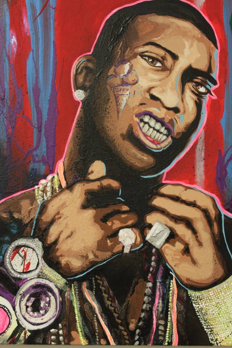 770x1155 Saatchi Art Gucci Mane Painting By Dustin Spagnola - Gucci Mane Painting