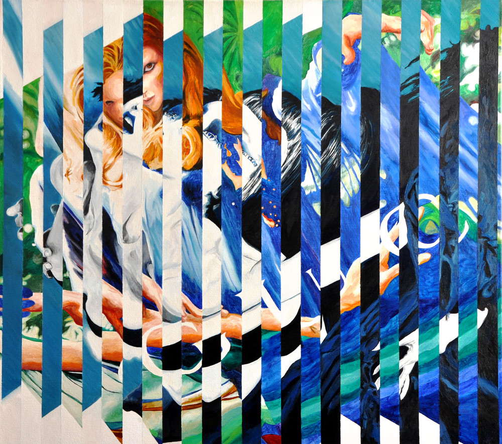 1000x886 Gucci Monster Splice Painting By Wet Paint Nyc Artist Michael Serafino - Gucci Painting