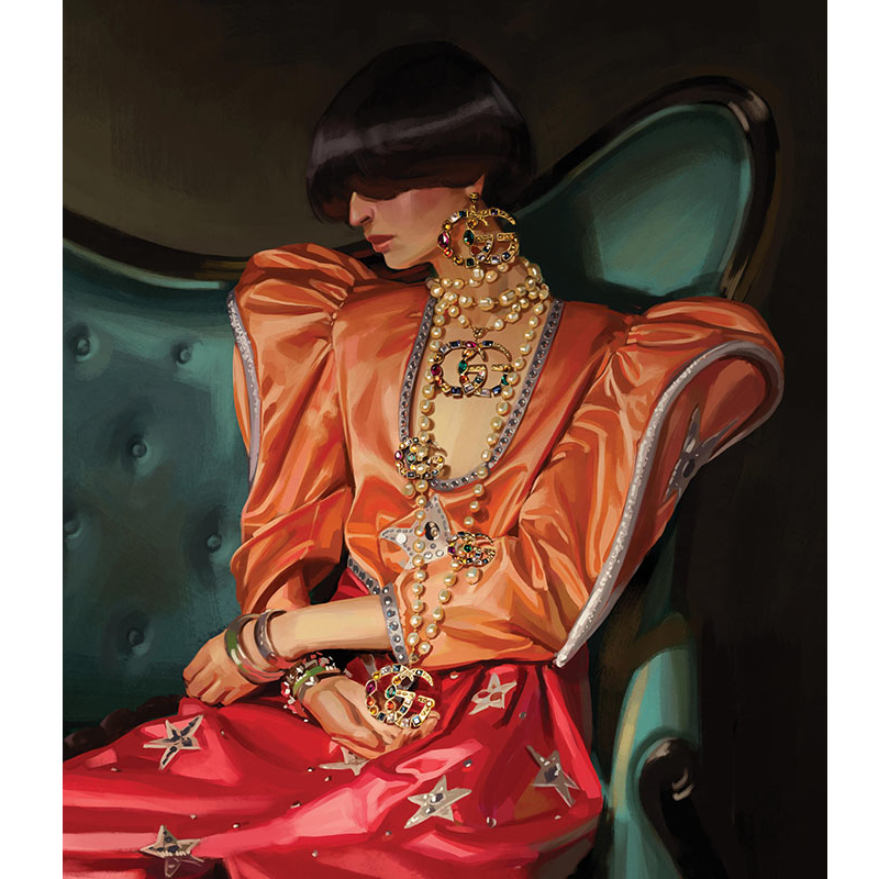 810x800 Gucci Unveils A Digitally Painted Spring 2018 Campaign - Gucci Painting