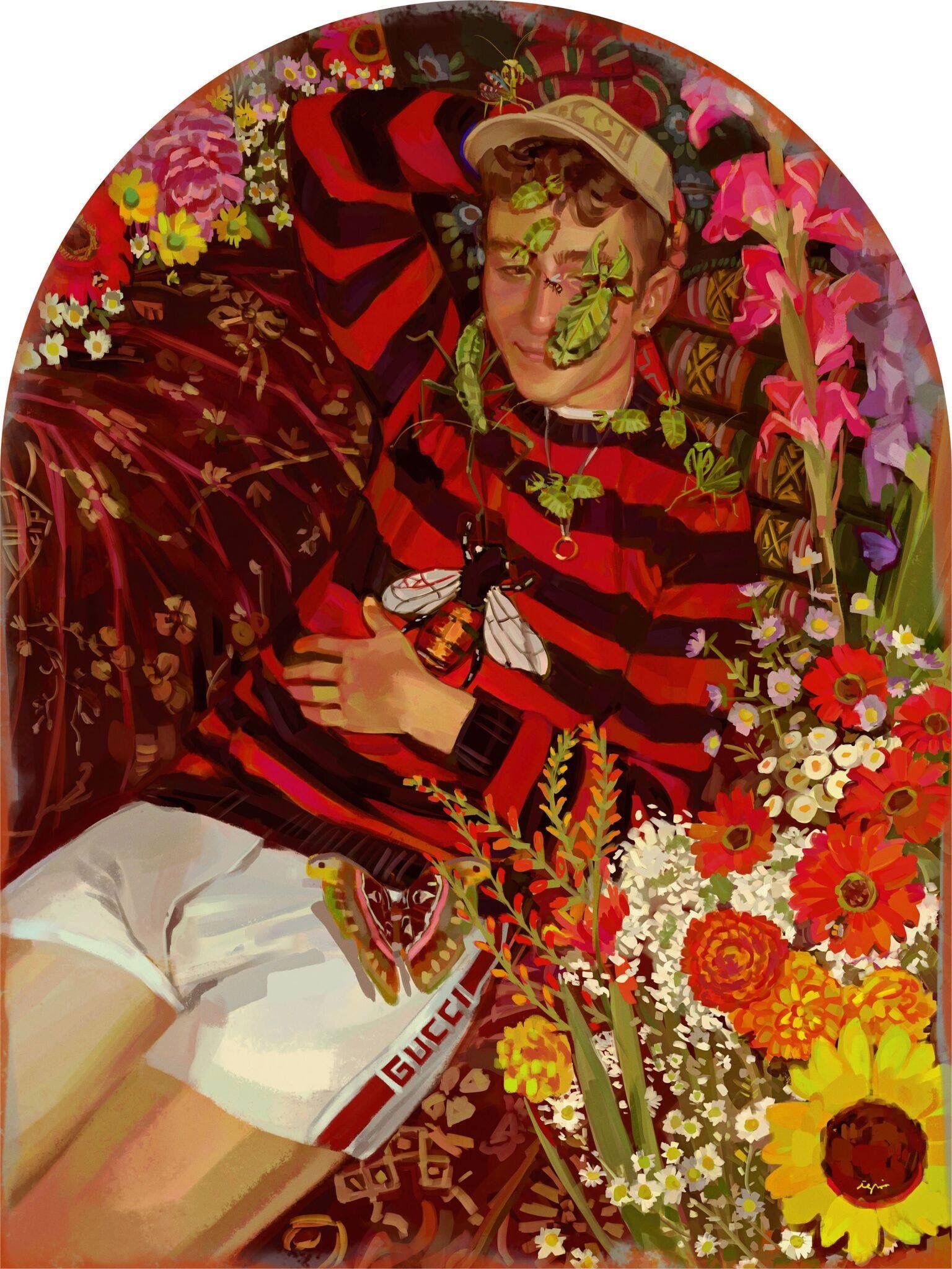 1536x2048 Ignasi Monreal Gucci Illustration Gucci - Gucci Painting