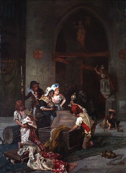 437x599 The Guillotine And Its Servants - Guillotine Painting