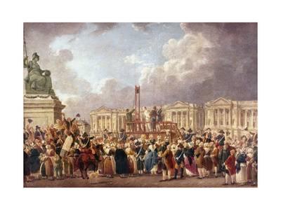 400x300 Execution By Guillotine In Paris During The French Revolution - Guillotine Painting