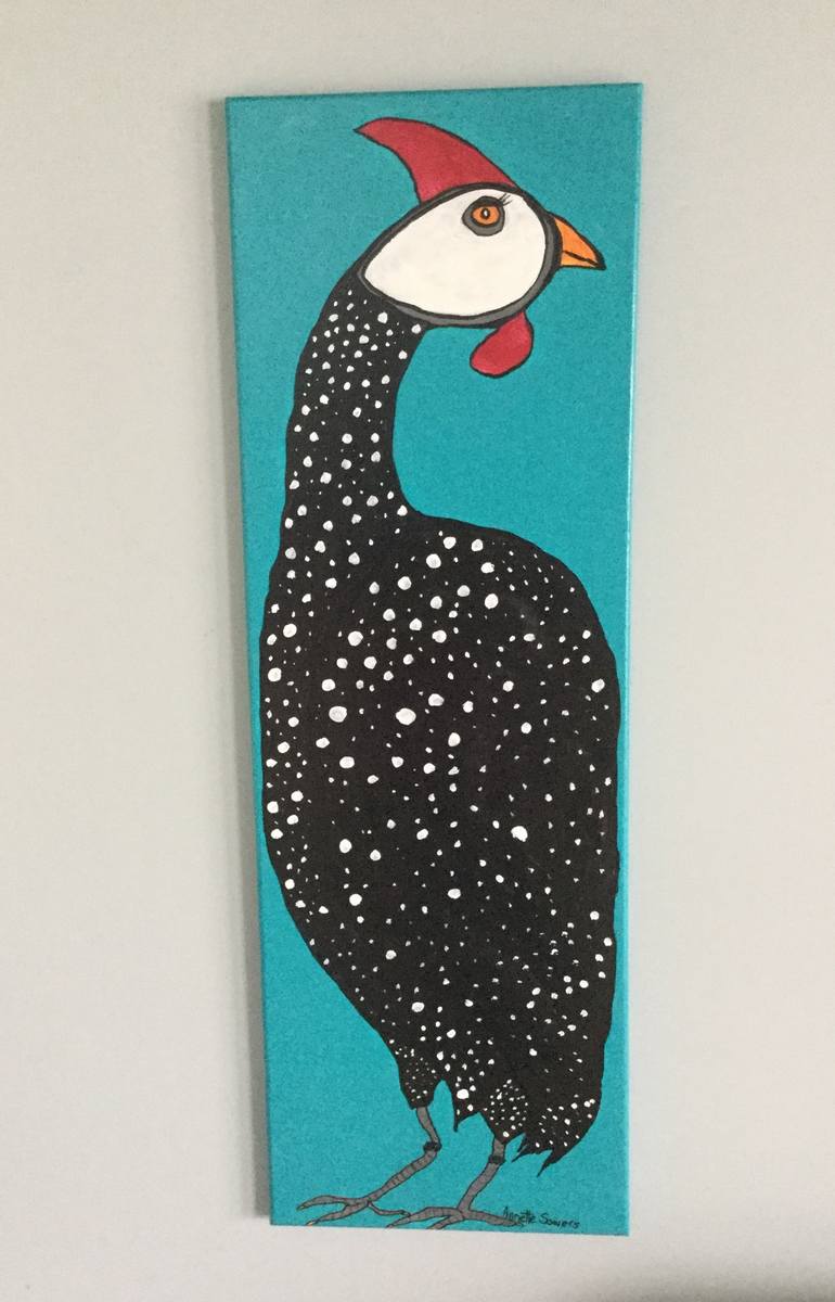 770x1200 Saatchi Art Guinea Fowl Painting By Annette Violet Sawers - Guinea Fowl Painting