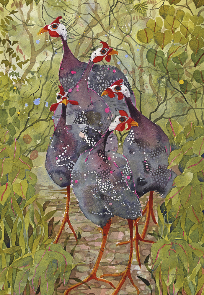 691x1000 Ipad Case Guinea Fowl Welcome To Mary Ann Rogers Online - Guinea Fowl Painting