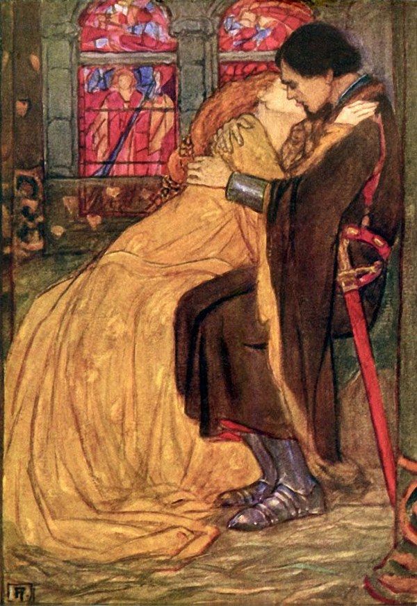 600x872 The Last Hour (Illustration For Guinevere By Alfred, Lord Tennyson - Guinevere Painting