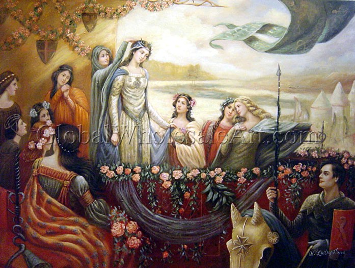 697x525 Herbert Draper - Guinevere Painting