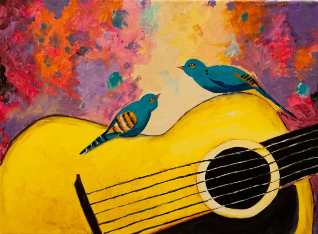 640x470 Joy Of Art Summer 2015 Painting Class - Guitar Acrylic Painting