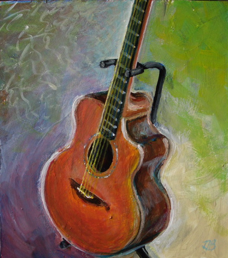 Guitar Acrylic Painting at PaintingValley.com | Explore collection of ...