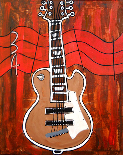 Guitar Acrylic Painting At Paintingvalley.com 