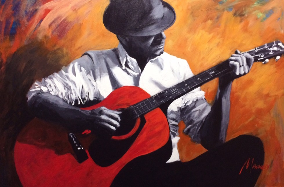980x648 Shawn Mackey Art, Paintings, And Prints For Sale! - Guitar Acrylic Painting