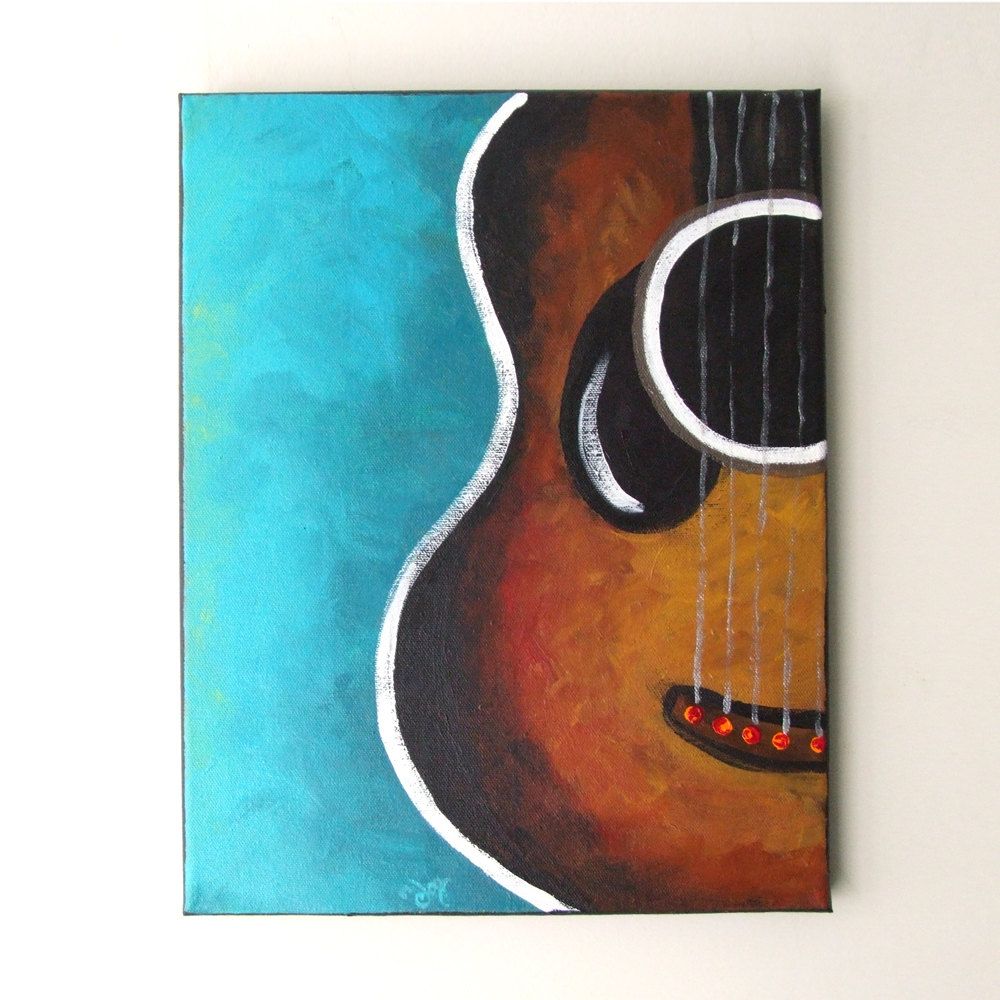 1000x1000 Canvas Painting Ideas For Beginners Request A Custom Order - Guitar Canvas Painting