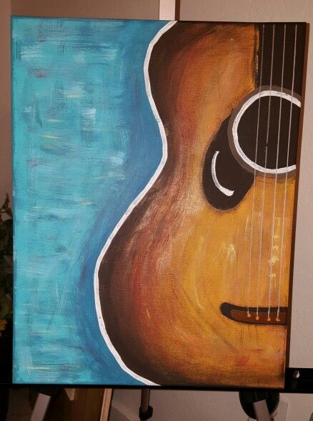 438x589 Guitar Canvas Painting My Paintings Canvases - Guitar Canvas Painting