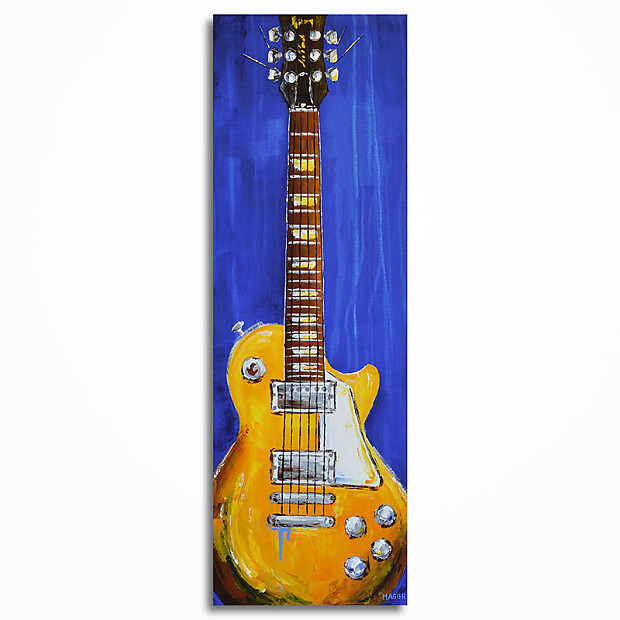 620x620 Original Electric Guitar Painting On Canvas, Music Artwork, Reverb - Guitar Canvas Painting