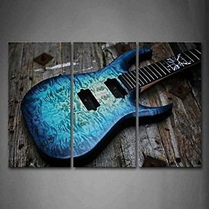 300x300 Wall Art Painting Blue Guitar Canvas Prints Music Pictures Home - Guitar Canvas Painting