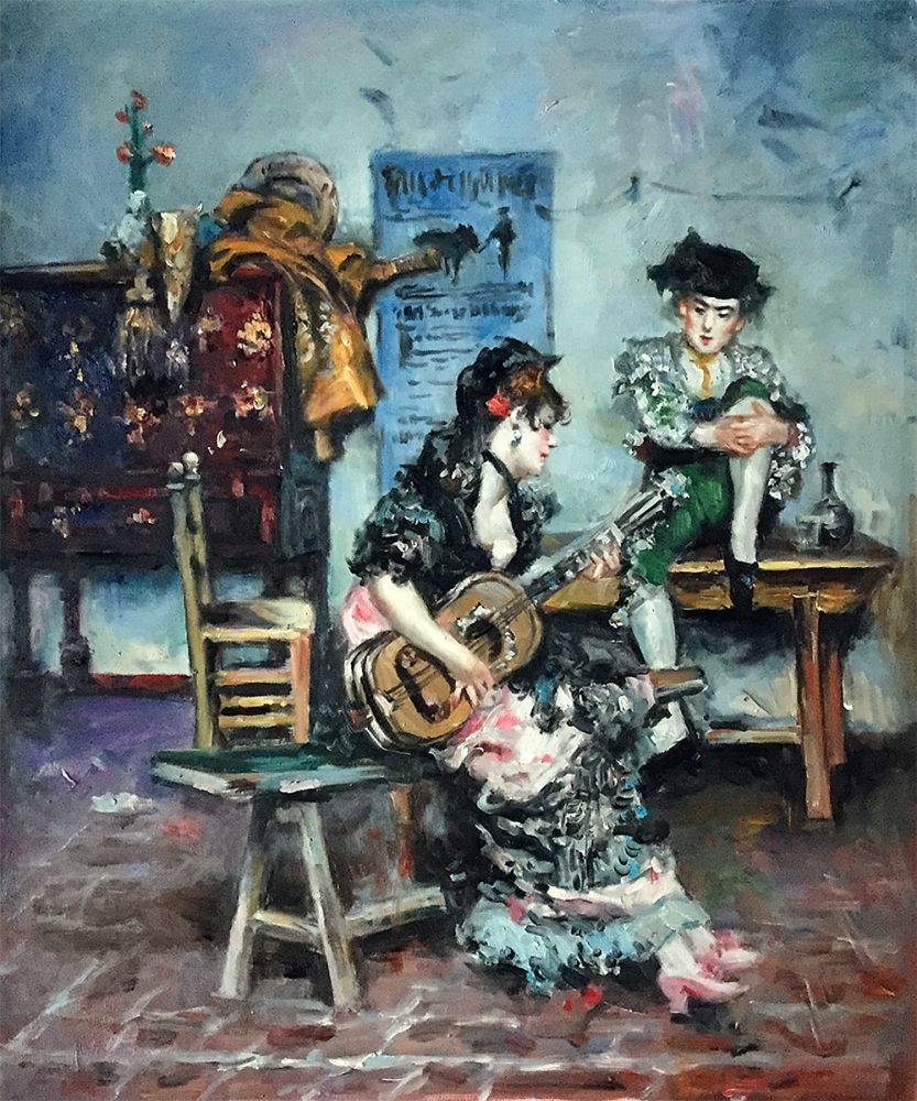 833x1000 Boldini - Guitar Player Painting