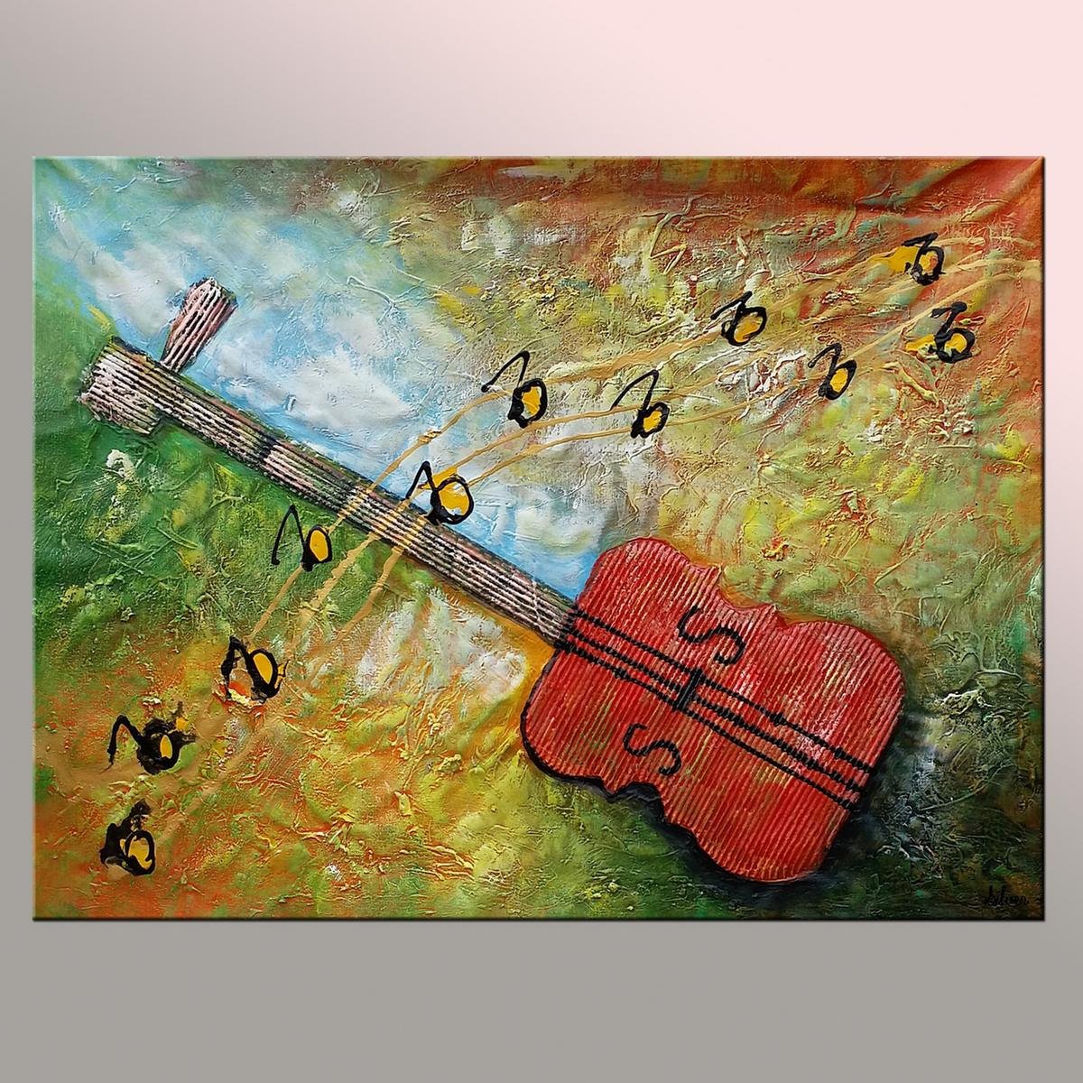 Guitar Watercolor Painting