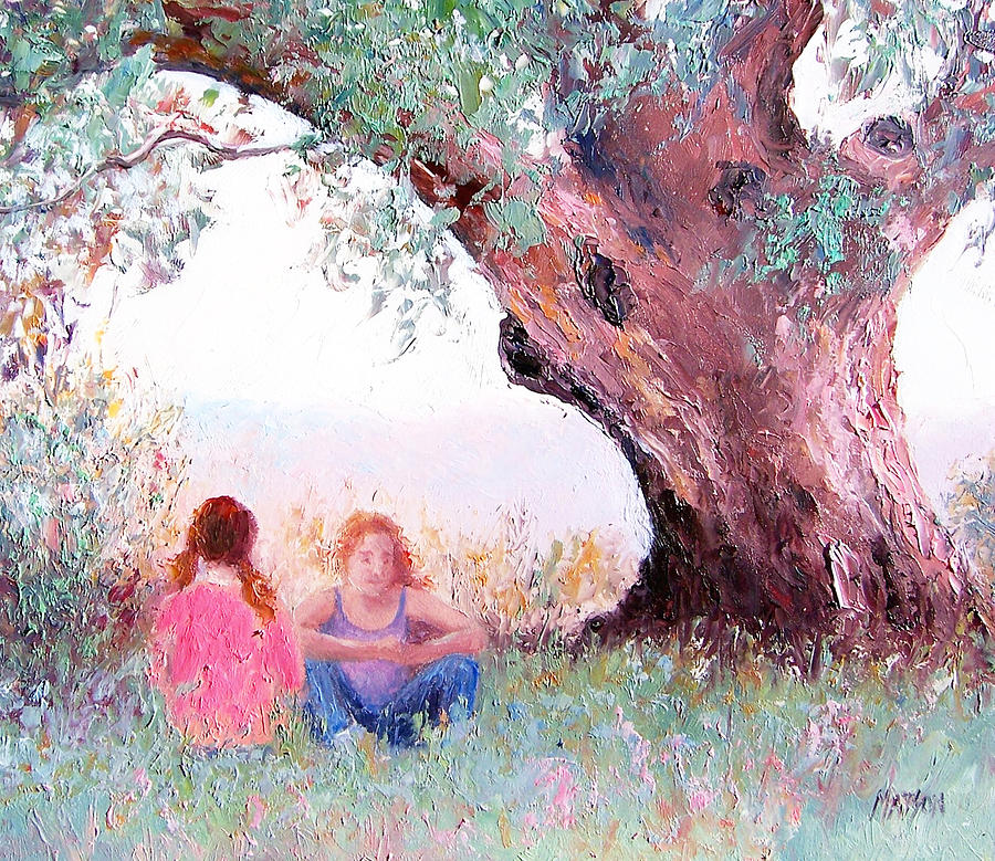 900x779 Under The Old Gum Painting By Jan Matson - Gum Painting