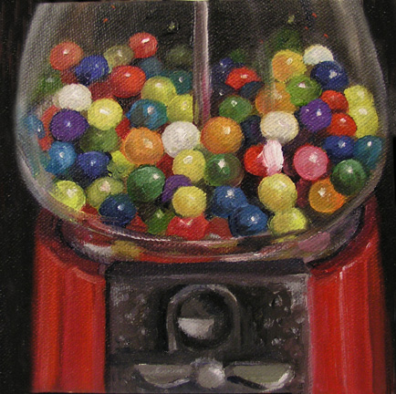 434x432 Painting Each Day Gumball Machine - Gumball Machine Painting