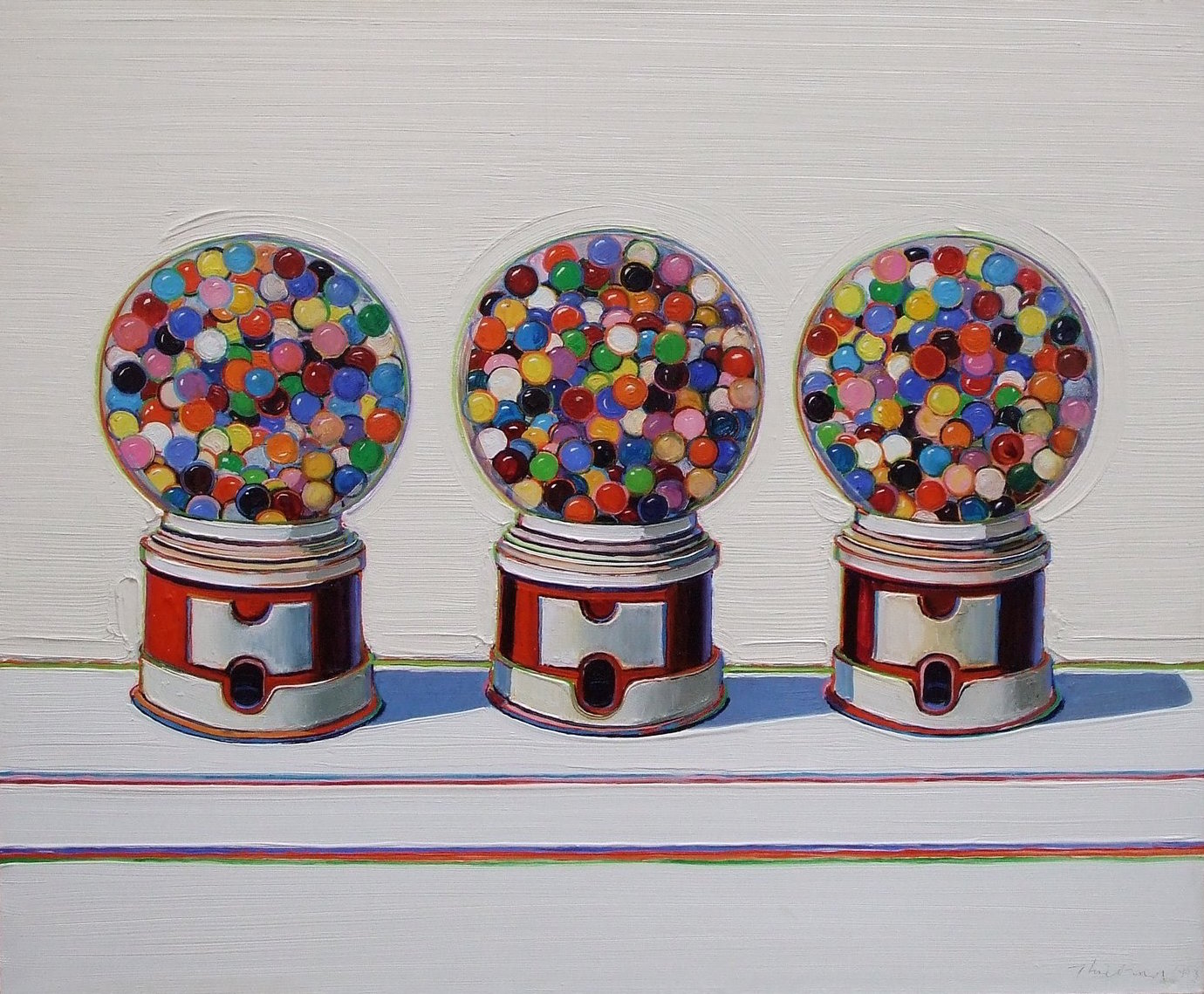 1380x1139 Three Machines [Wayne Thiebaud] Sartle - Gumball Machine Painting