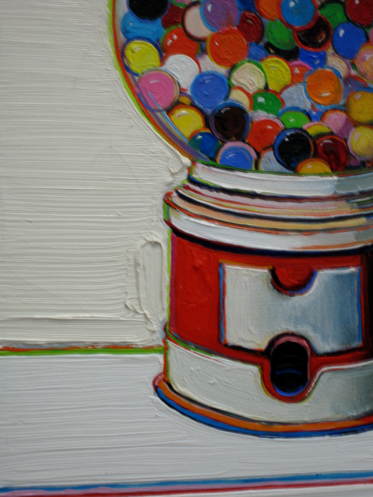 768x1024 Three Fourth Machine A Piece Of Three Machines By Wayne - Gumball Machine Painting