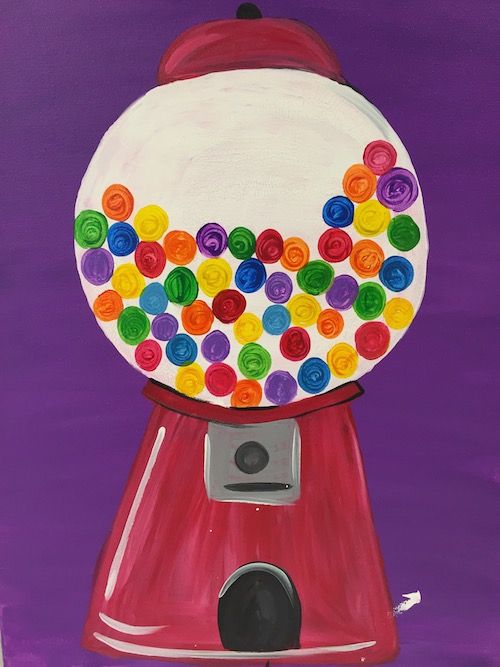 500x667 Gumball Machine Painting - Gumball Machine Painting